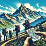 "Google Maps interface displaying mountain trail difficulty ratings for hikers, highlighting various color-coded levels of trail challenges."